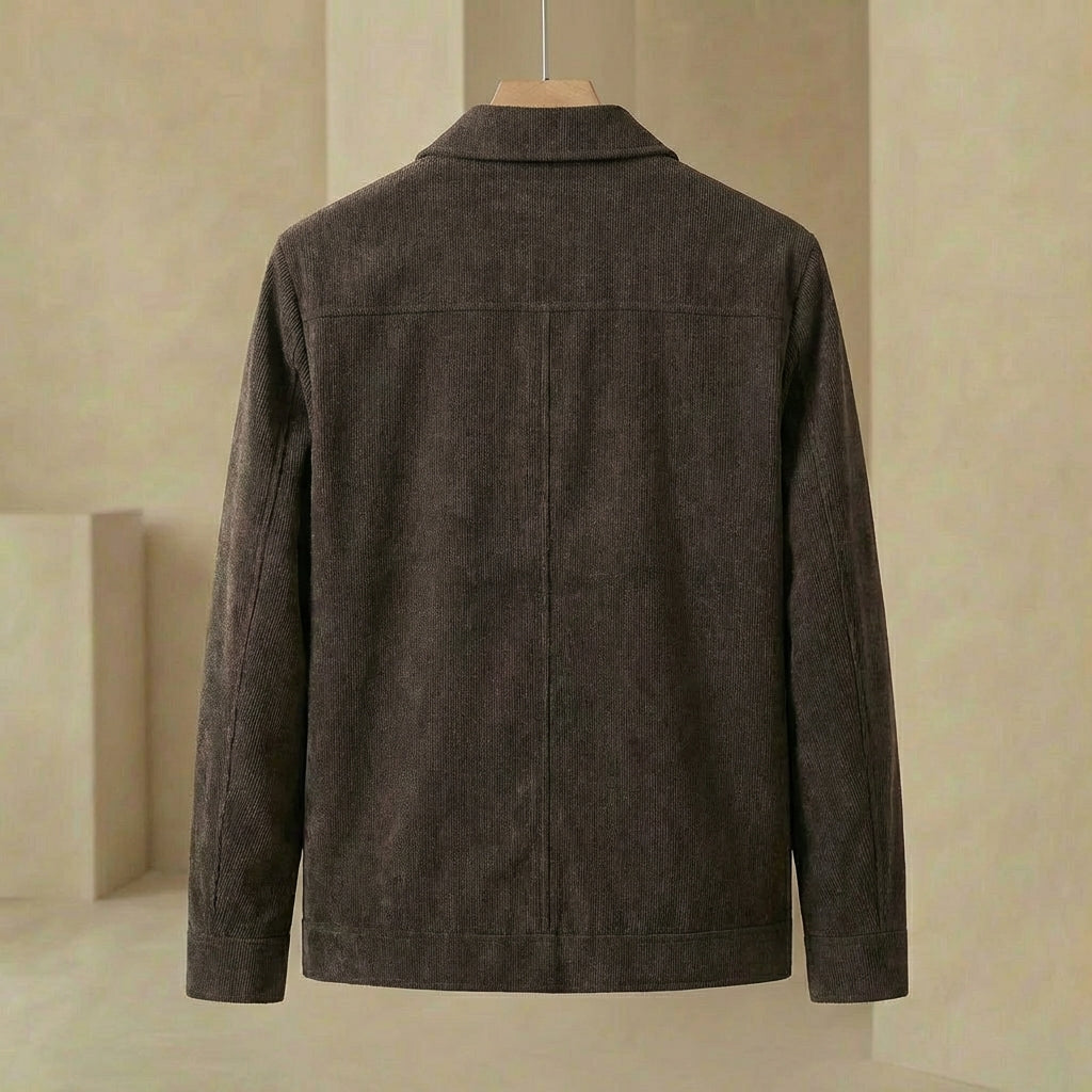 Flint - Men's Woven Rustic Jacket - Lightweight Straight-Fit Stretch Coat