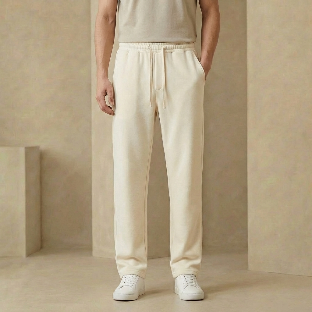 SoHo - Premium Cotton Blend Sweatpants - Relaxed Straight-Leg Lounge Pants