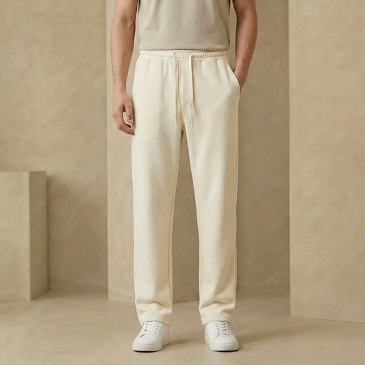 SoHo - Premium Cotton Blend Sweatpants - Relaxed Straight-Leg Lounge Pants