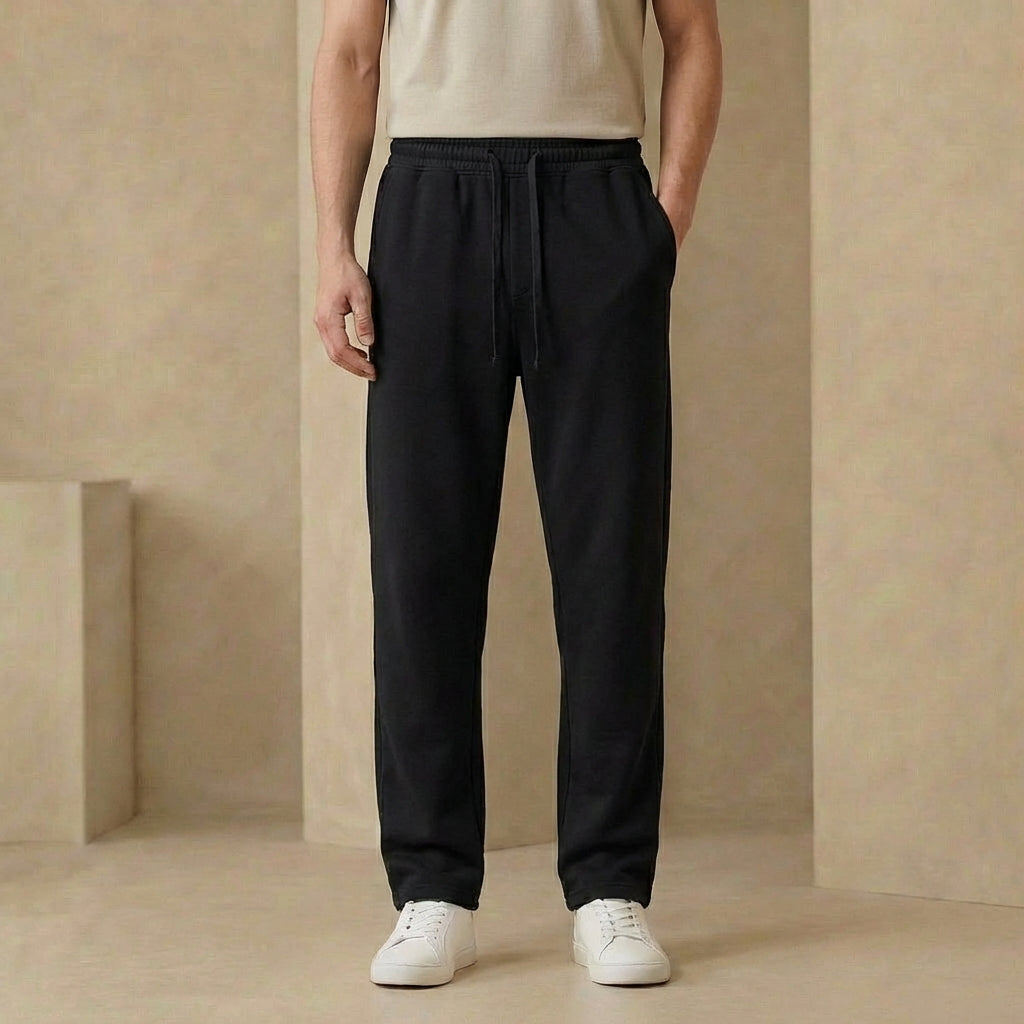 SoHo - Premium Cotton Blend Sweatpants - Relaxed Straight-Leg Lounge Pants