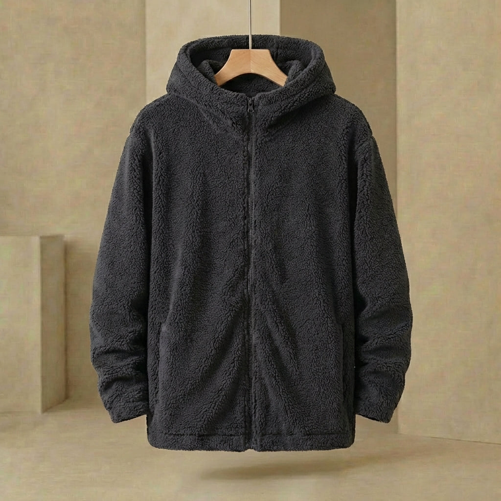 Gotham - Oversized Full-Zip Fleece Hoodie - Heavyweight Relaxed Fit Jacket