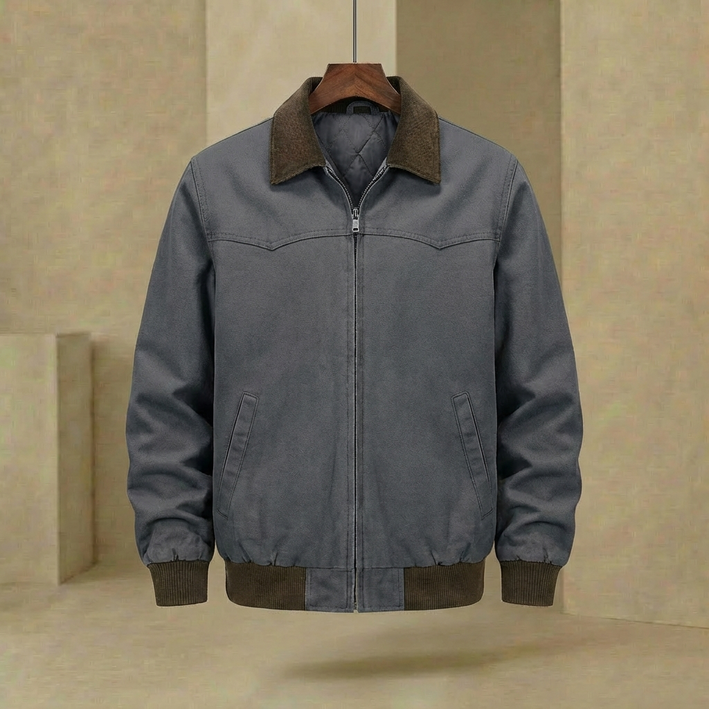 Detroit - Quilt-Insulated Work Jacket - Durable Cotton & Corduroy Utility Coat