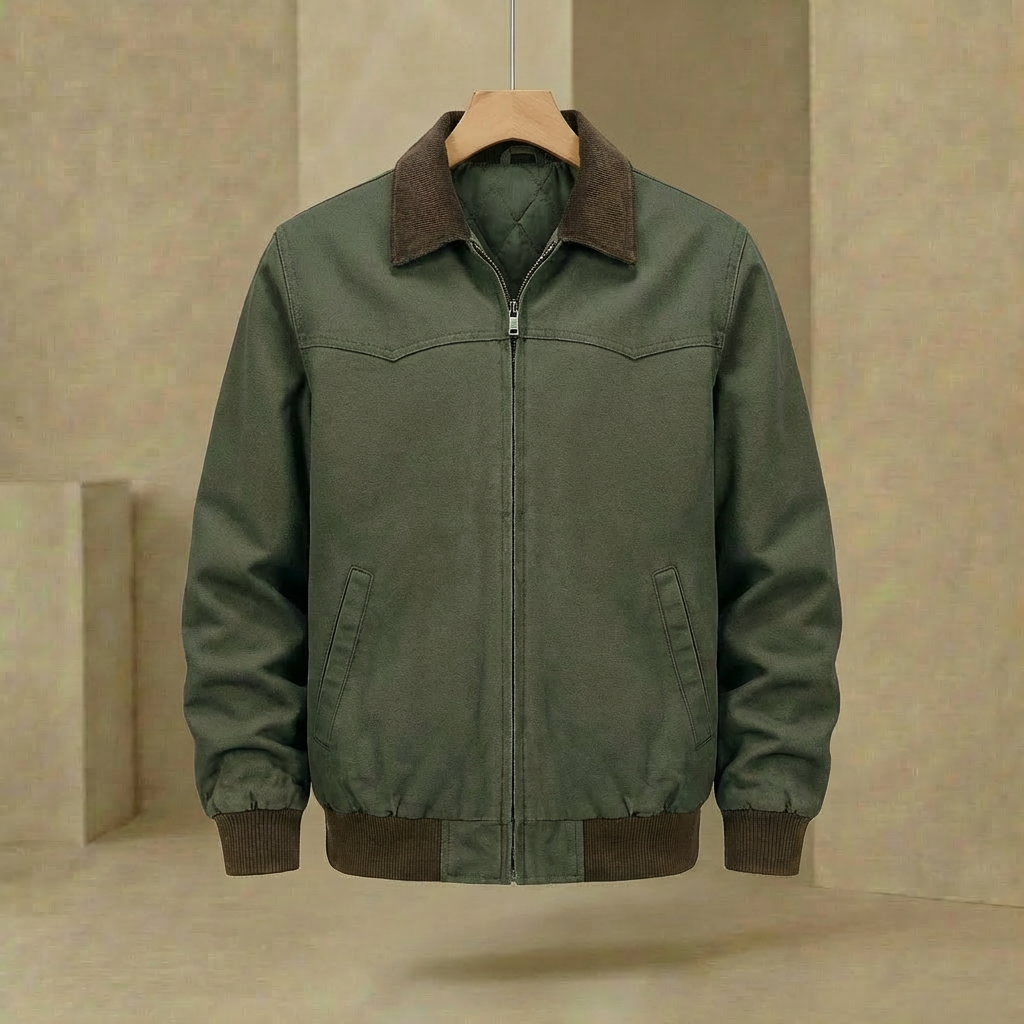 Detroit - Quilt-Insulated Work Jacket - Durable Cotton & Corduroy Utility Coat