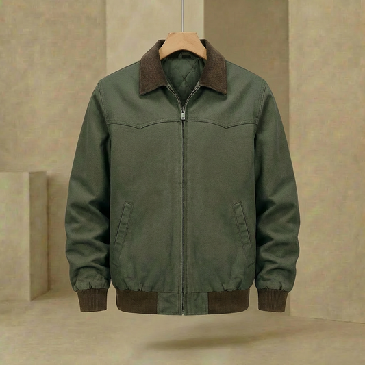 Detroit - Quilt-Insulated Work Jacket - Durable Cotton & Corduroy Utility Coat