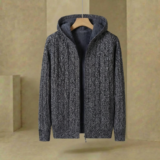 Milano - Fully Wool-Lined Knit Sweater - Premium Hooded Thermal Pullover