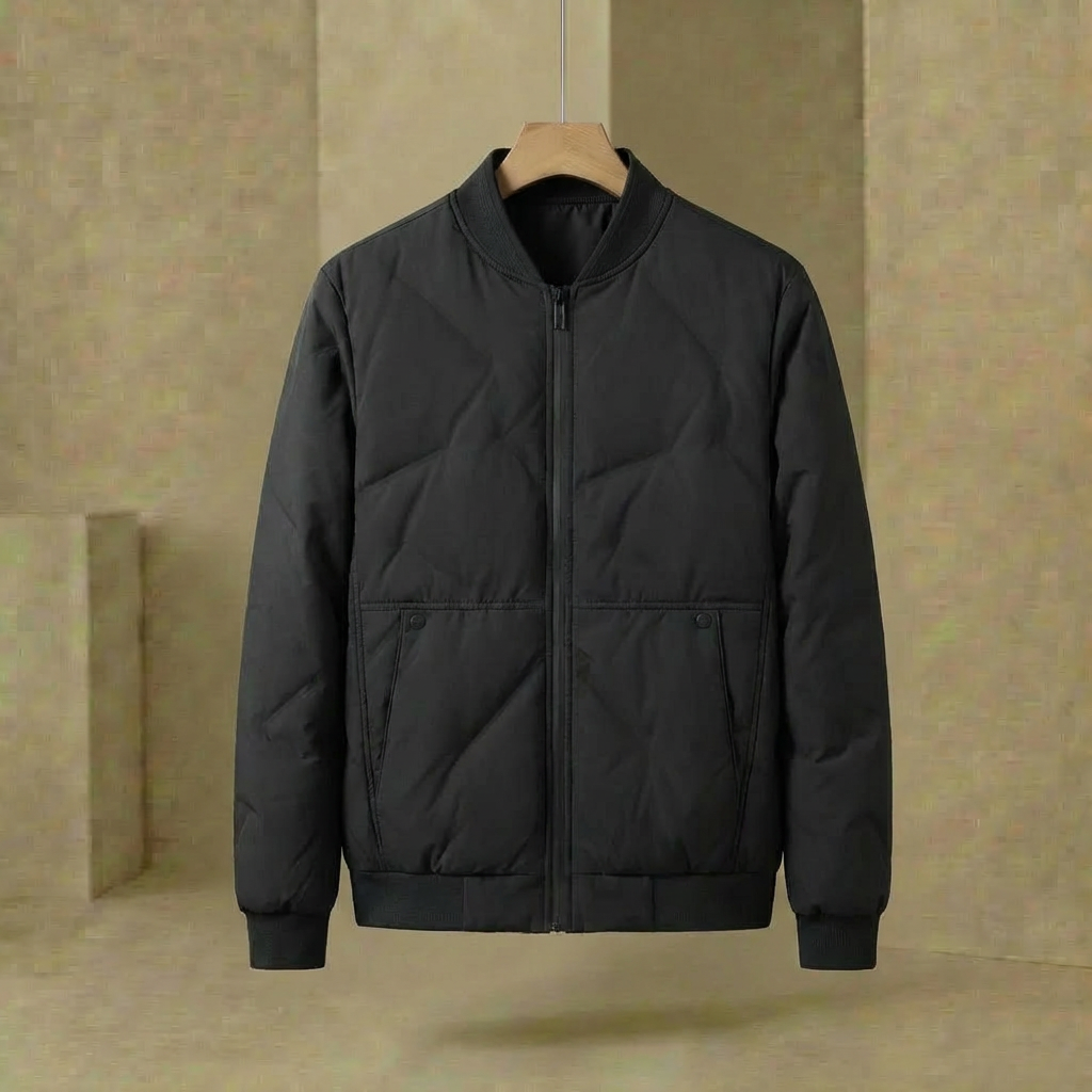 Raven - Matte Urban Shell Jacket - Lightweight Insulated Bomber-Style Coat