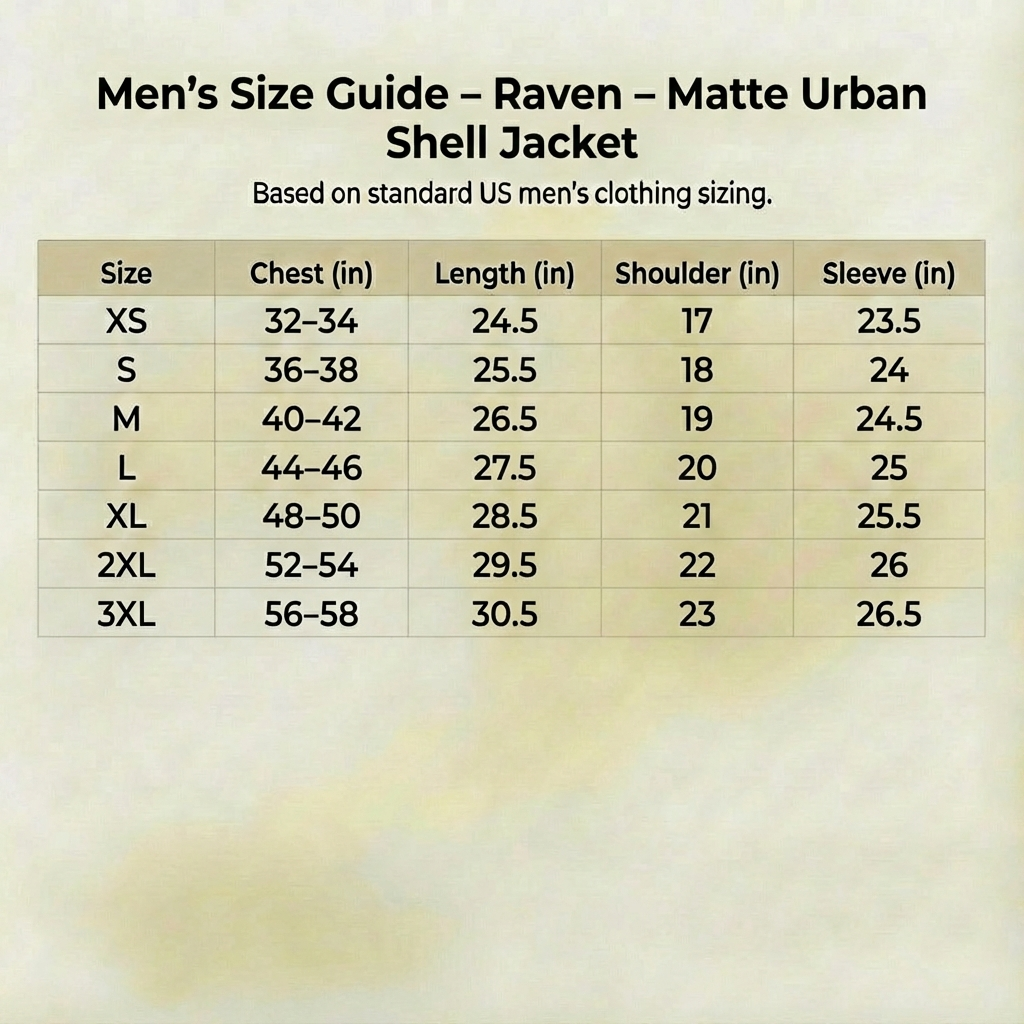 Raven - Matte Urban Shell Jacket - Lightweight Insulated Bomber-Style Coat