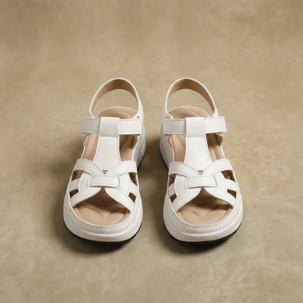 Arlo - Women's Cushioned Walking Sandals - Closed-Toe Platform Slides