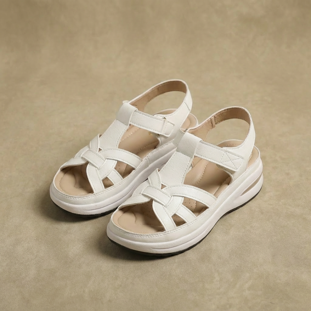 Arlo - Women's Cushioned Walking Sandals - Closed-Toe Platform Slides