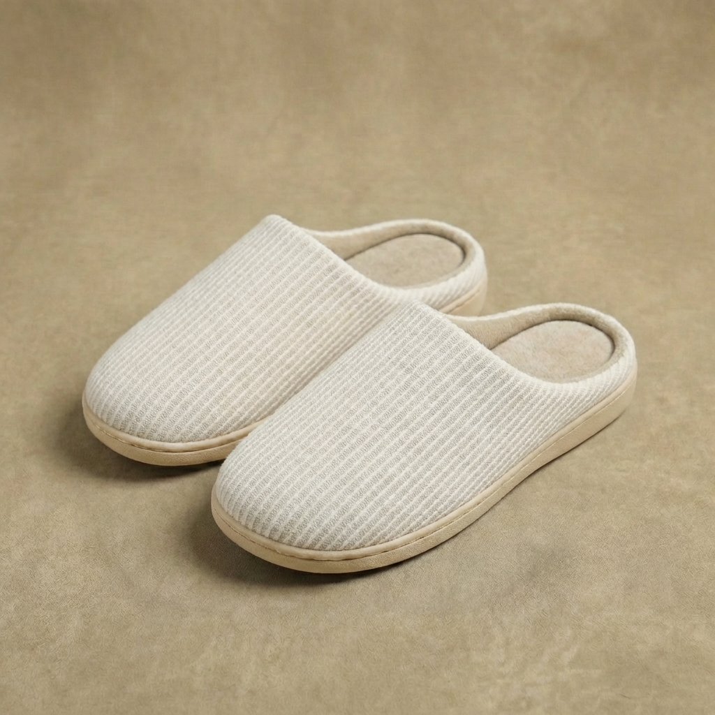Maya - Ultra-Soft Cotton House Slippers - Non-Slip Cushioned EVA Foam Slides