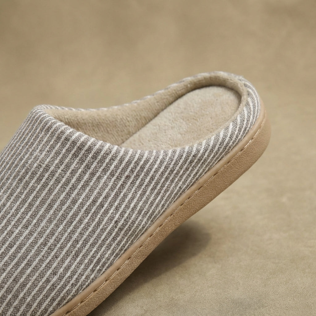 Maya - Ultra-Soft Cotton House Slippers - Non-Slip Cushioned EVA Foam Slides