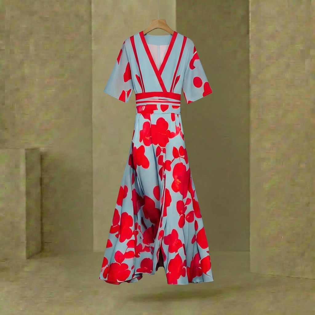 Juniper - Women's Floral Maxi Dress - Elegant Flowing Evening & Occasion Gown