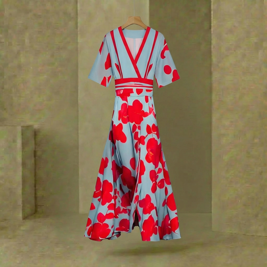 Juniper - Women's Floral Maxi Dress - Elegant Flowing Evening & Occasion Gown
