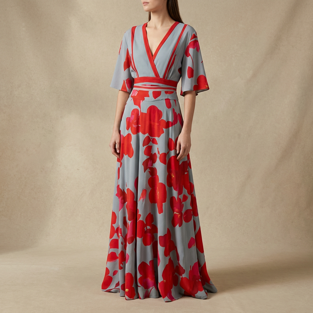 Juniper - Women's Floral Maxi Dress - Elegant Flowing Evening & Occasion Gown