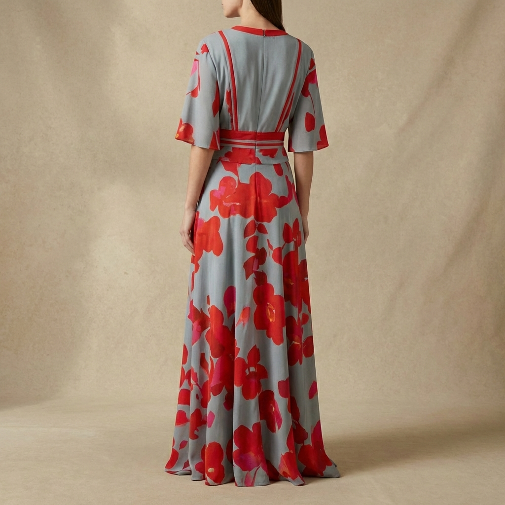 Juniper - Women's Floral Maxi Dress - Elegant Flowing Evening & Occasion Gown