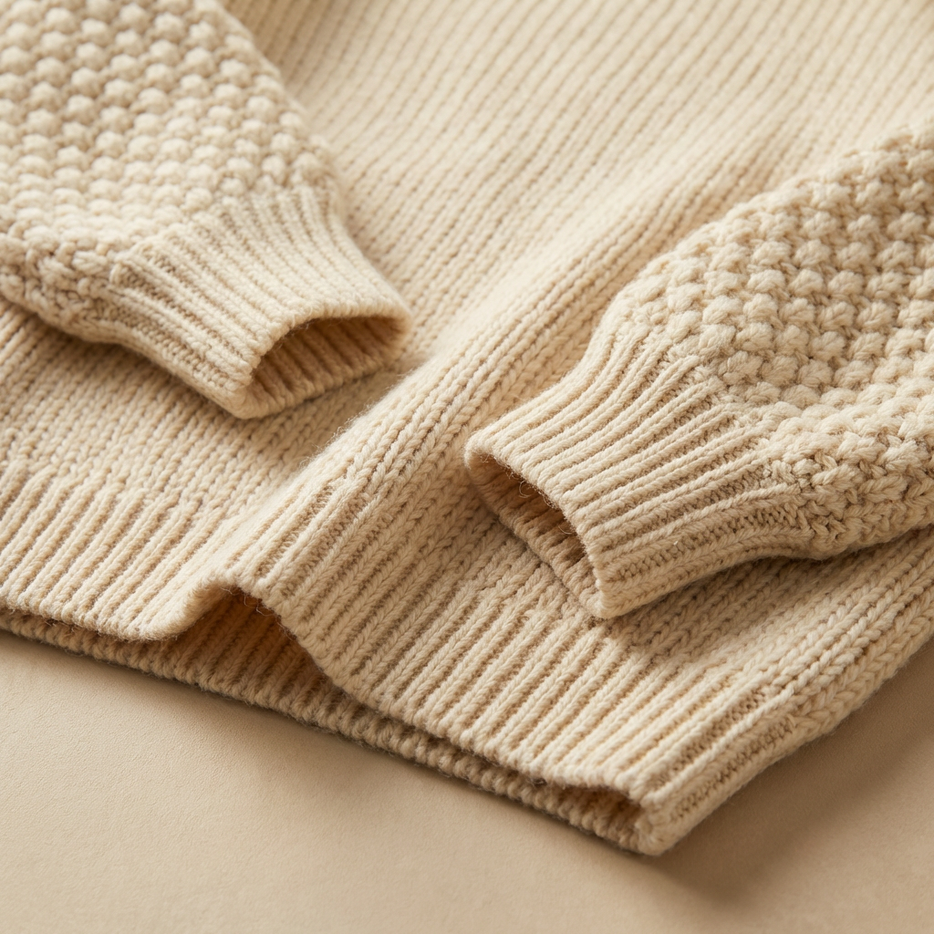 Callie - Textured Balloon-Sleeve Knit Sweater - Relaxed Fit Wool-Blend Crewneck
