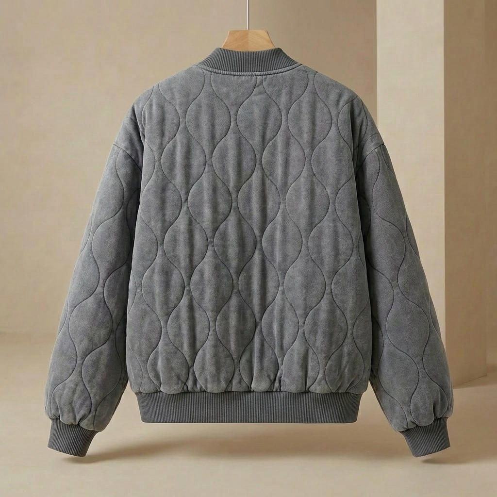 Maddie - Oversized Quilted Bomber Jacket - Lightweight Padded Streetwear Coat