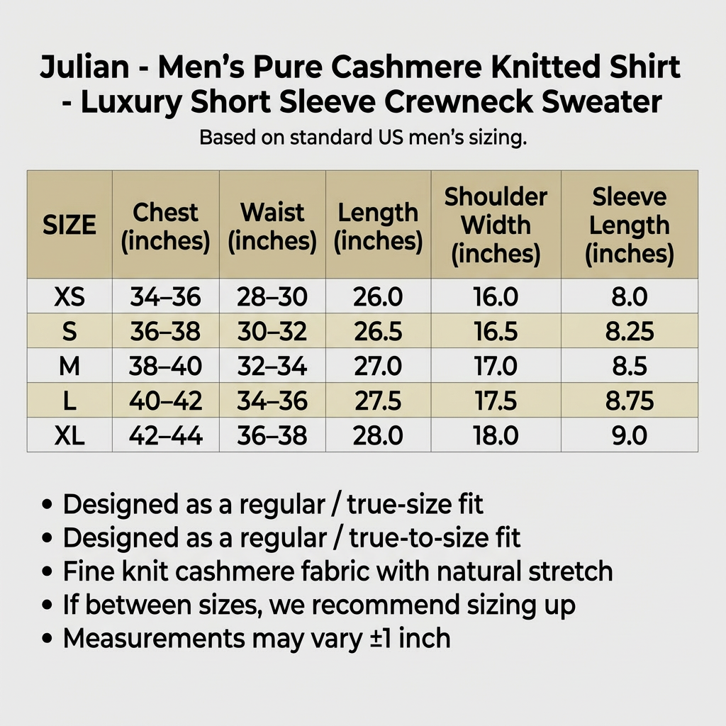 Julian - Men's Pure Knitted Shirt - Luxury Short Sleeve Crewneck Sweater