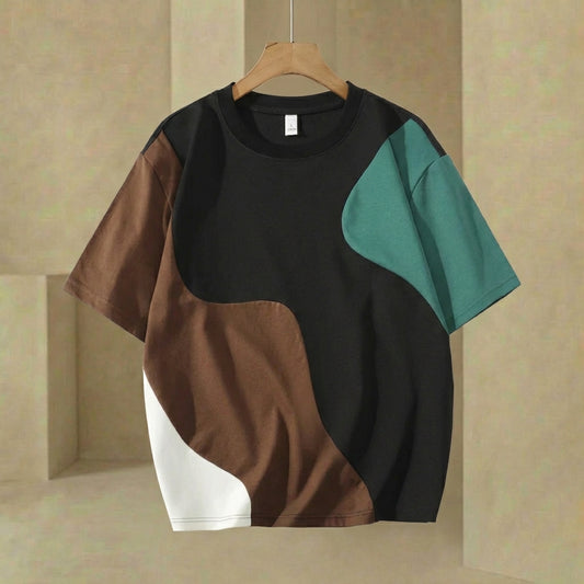 Noah - Men's Color-Block T-Shirt - Breathable Crew-Neck Summer Tee