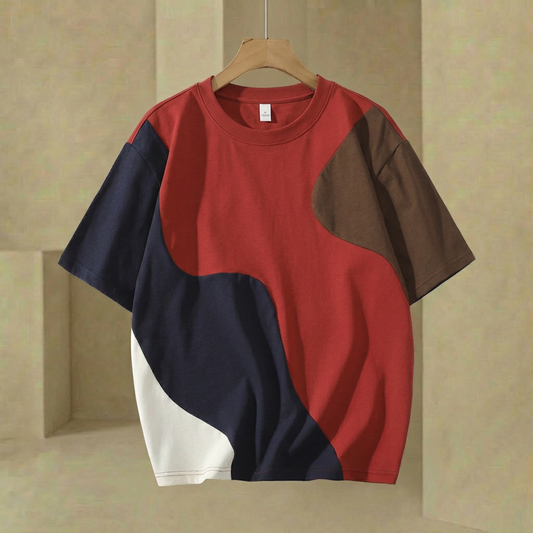 Noah - Men's Color-Block T-Shirt - Breathable Crew-Neck Summer Tee