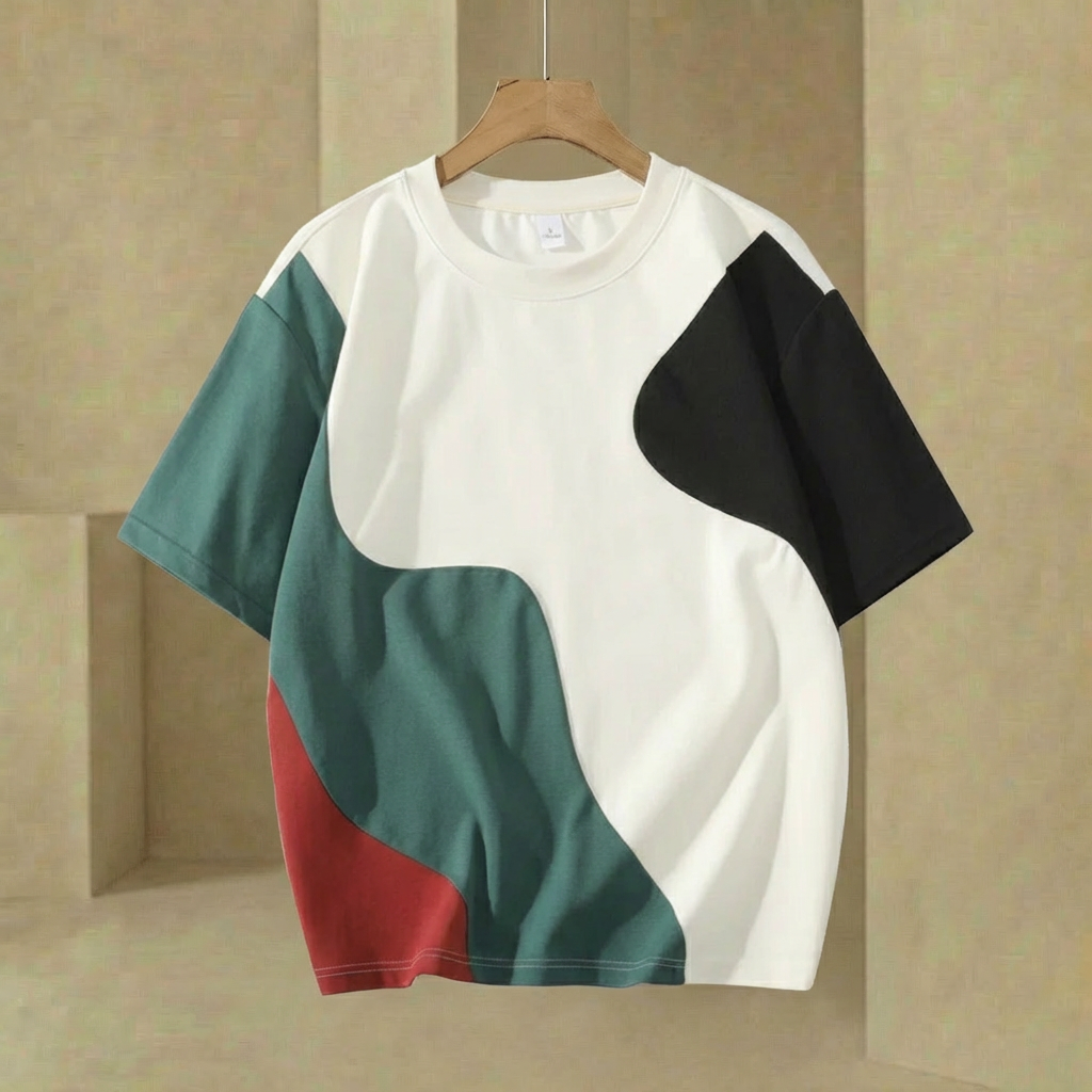 Noah - Men's Color-Block T-Shirt - Breathable Crew-Neck Summer Tee