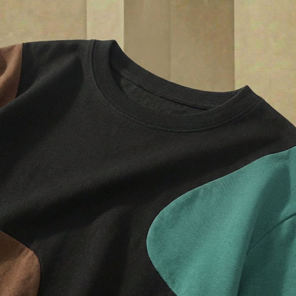 Noah - Men's Color-Block T-Shirt - Breathable Crew-Neck Summer Tee