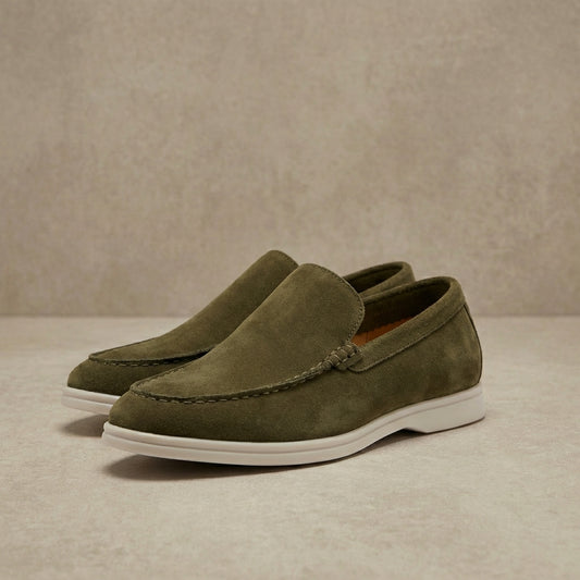 Owen - Men's Premium Suede Loafers - Soft Nubuck Leather Slip-On Shoes