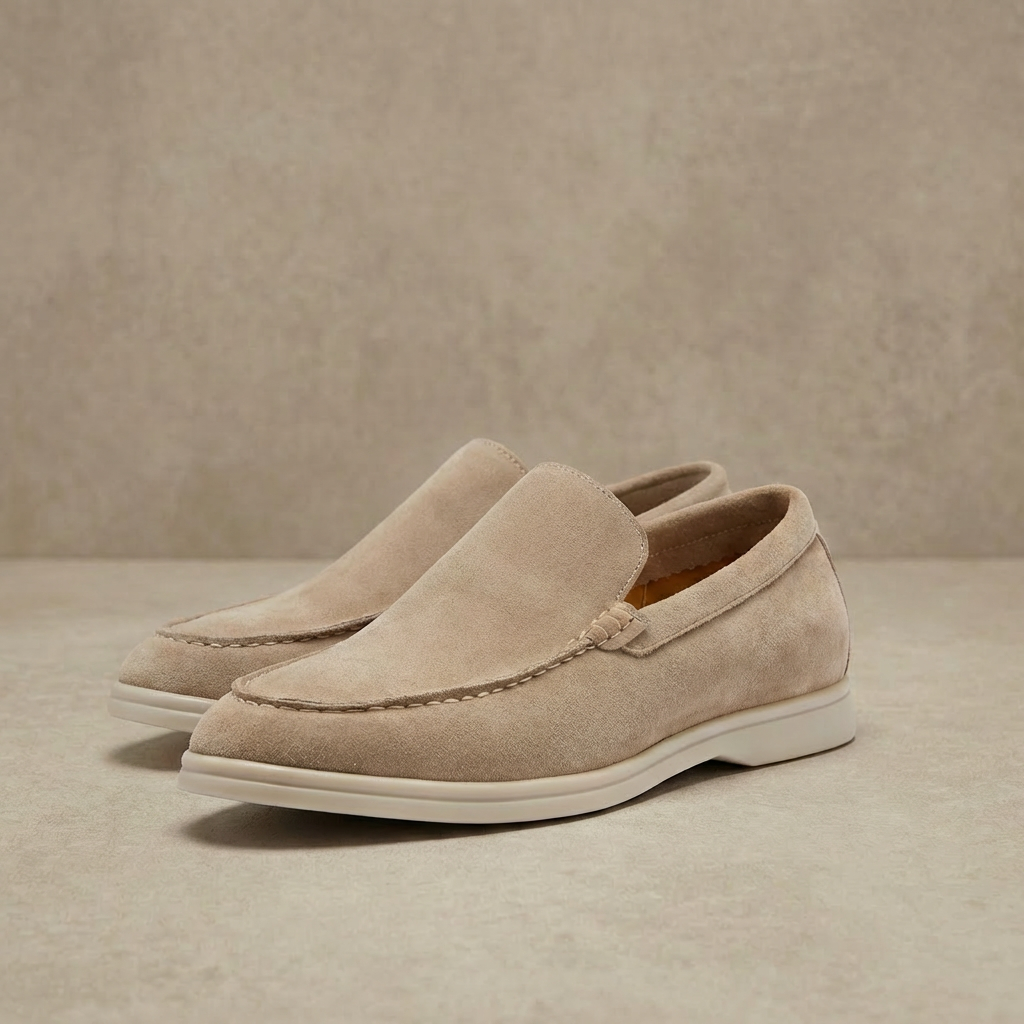 Owen - Men's Premium Suede Loafers - Soft Nubuck Leather Slip-On Shoes
