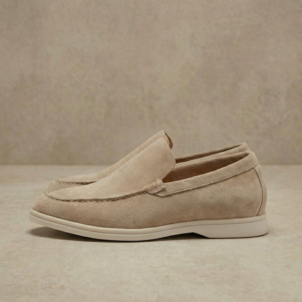 Owen - Men's Premium Suede Loafers - Soft Nubuck Leather Slip-On Shoes