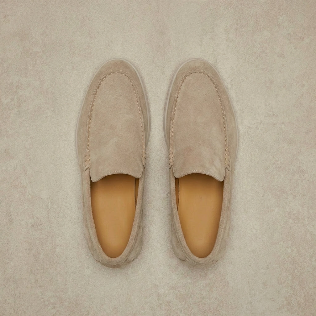 Owen - Men's Premium Suede Loafers - Soft Nubuck Leather Slip-On Shoes