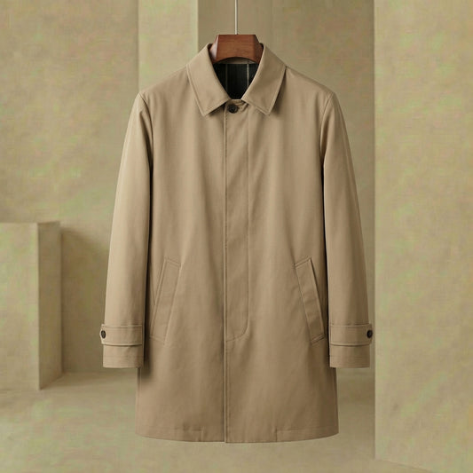Jack - Men's Lightweight Trench Coat - Modern Windbreaker Overcoat