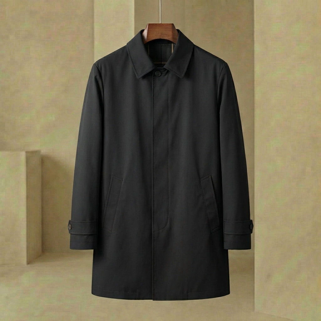 Jack - Men's Lightweight Trench Coat - Modern Windbreaker Overcoat