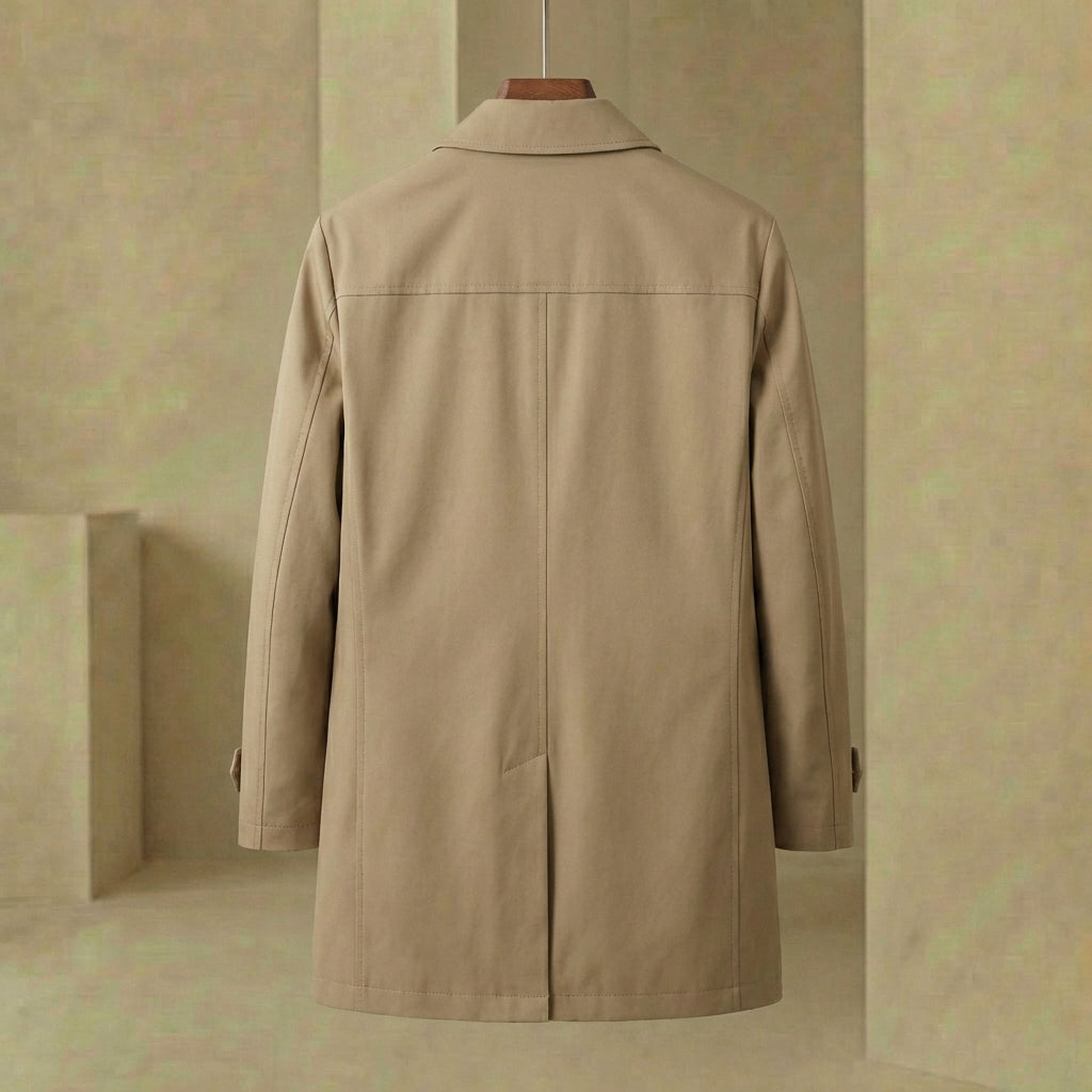 Jack - Men's Lightweight Trench Coat - Modern Windbreaker Overcoat