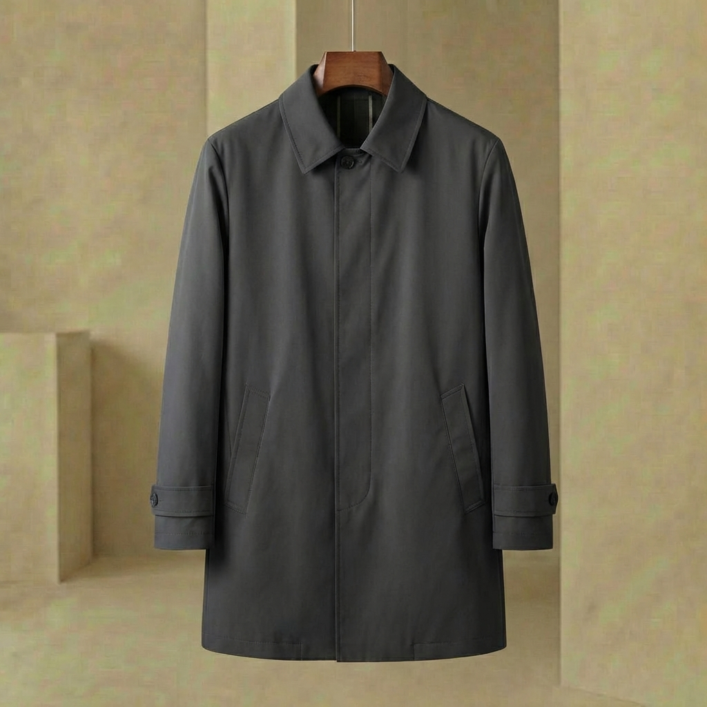 Jack - Men's Lightweight Trench Coat - Modern Windbreaker Overcoat