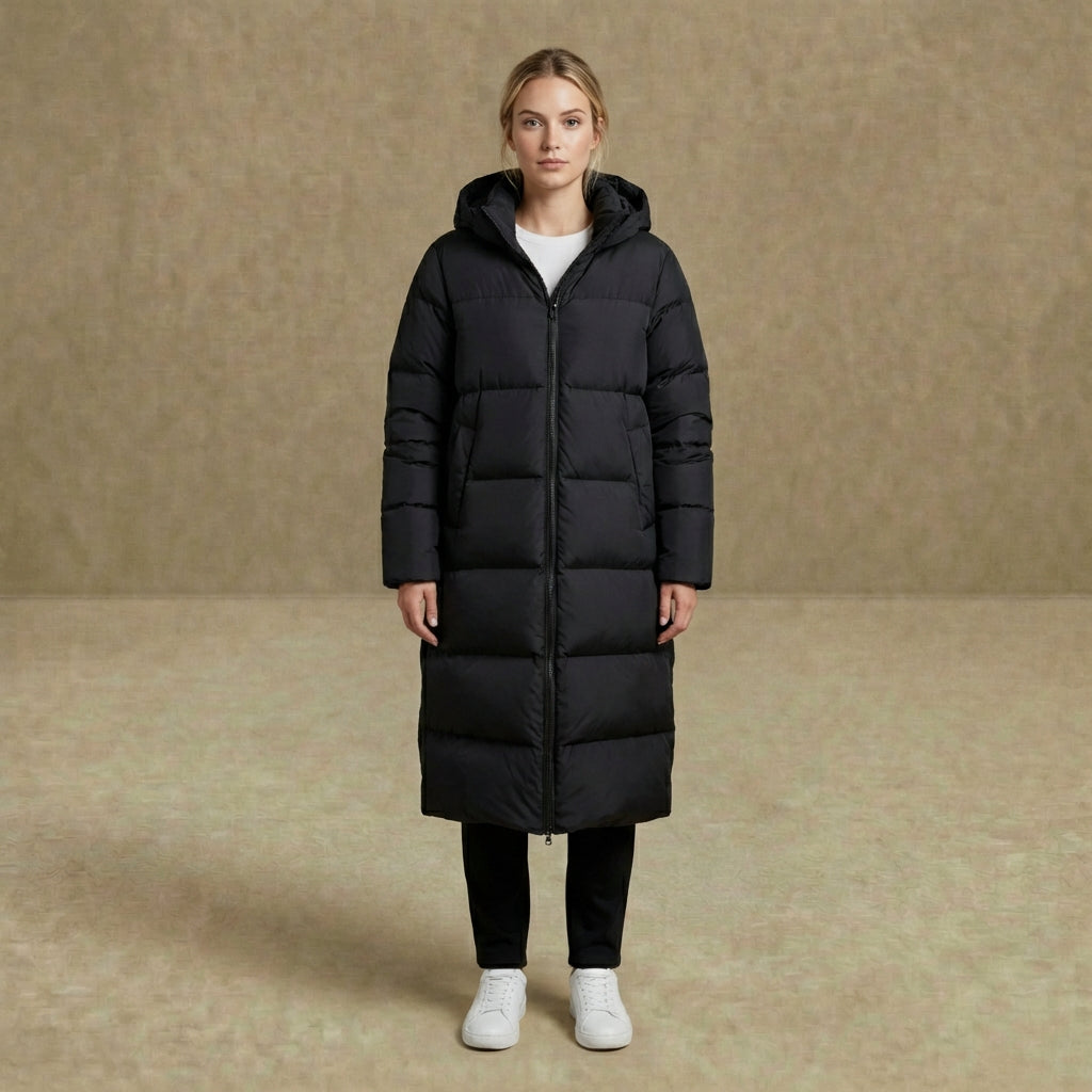 Maya - Women's Hooded Puffer Parka - Waterproof Longline Insulated Winter Coat
