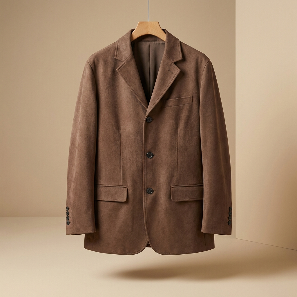 Sienna - Relaxed Faux-Suede Blazer - Double-Breasted Luxury Jacket
