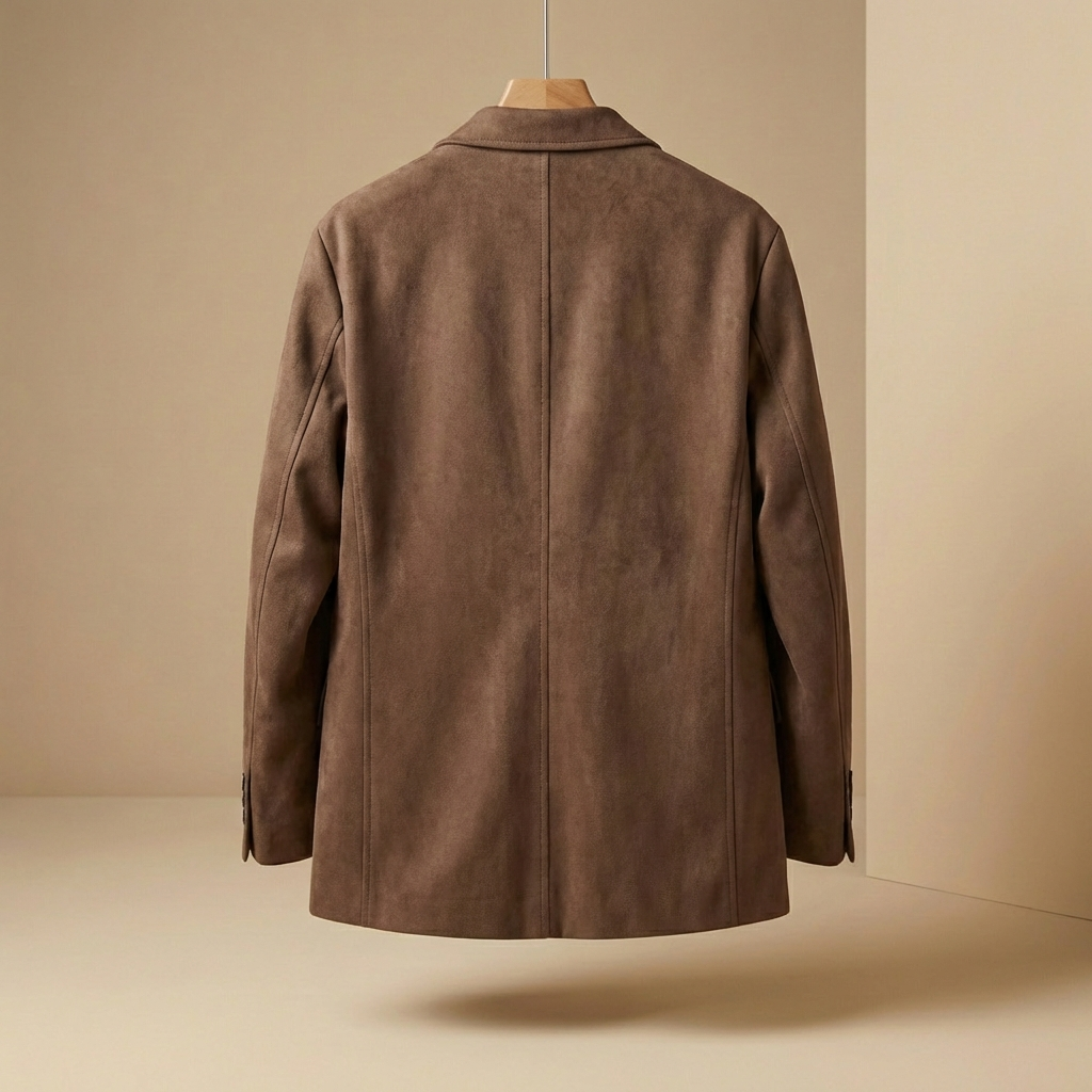 Sienna - Relaxed Faux-Suede Blazer - Double-Breasted Luxury Jacket