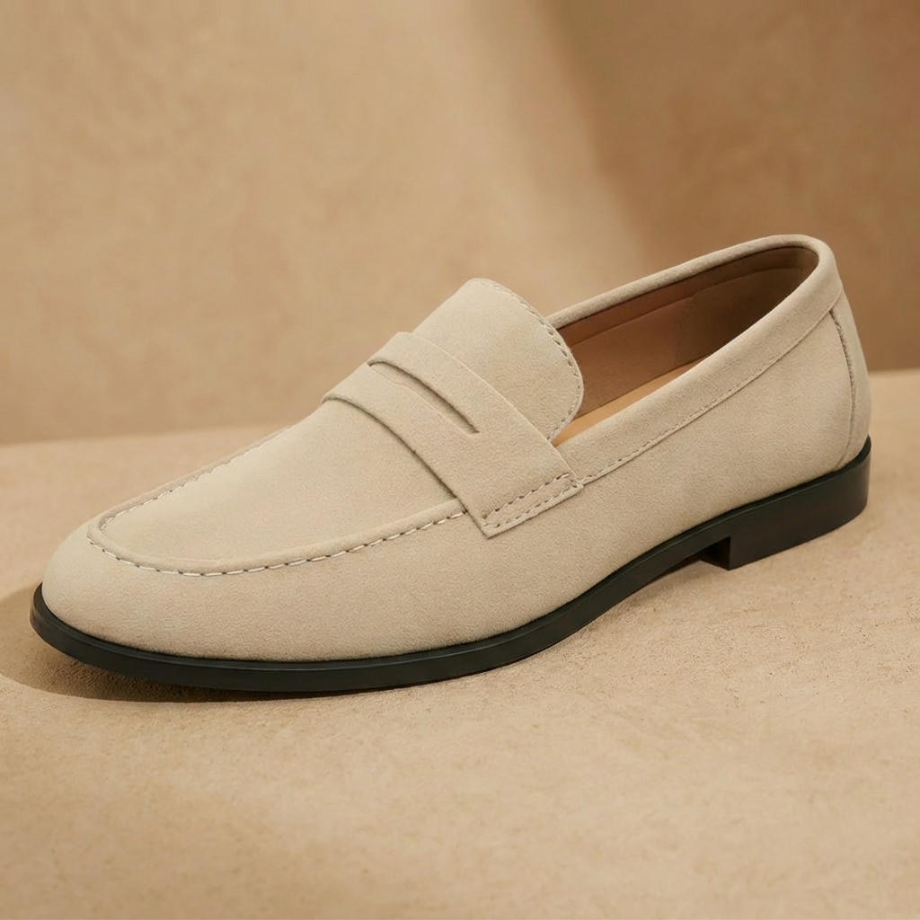 Enzo - Men’s Suede Penny Loafers