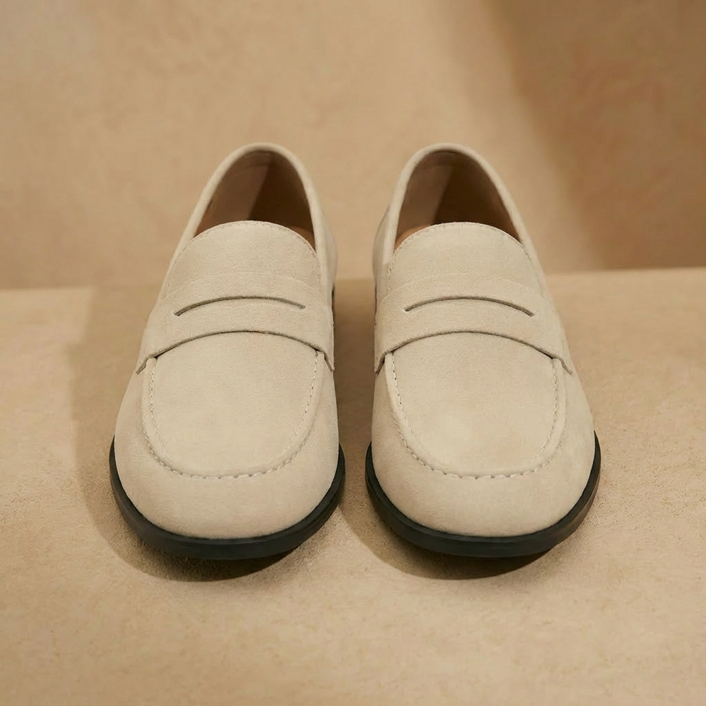 Enzo - Men’s Suede Penny Loafers