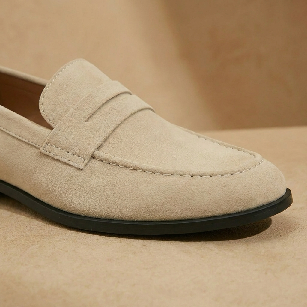 Enzo - Men’s Suede Penny Loafers