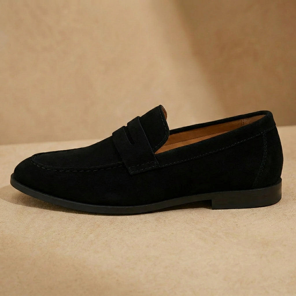 Enzo - Men’s Suede Penny Loafers