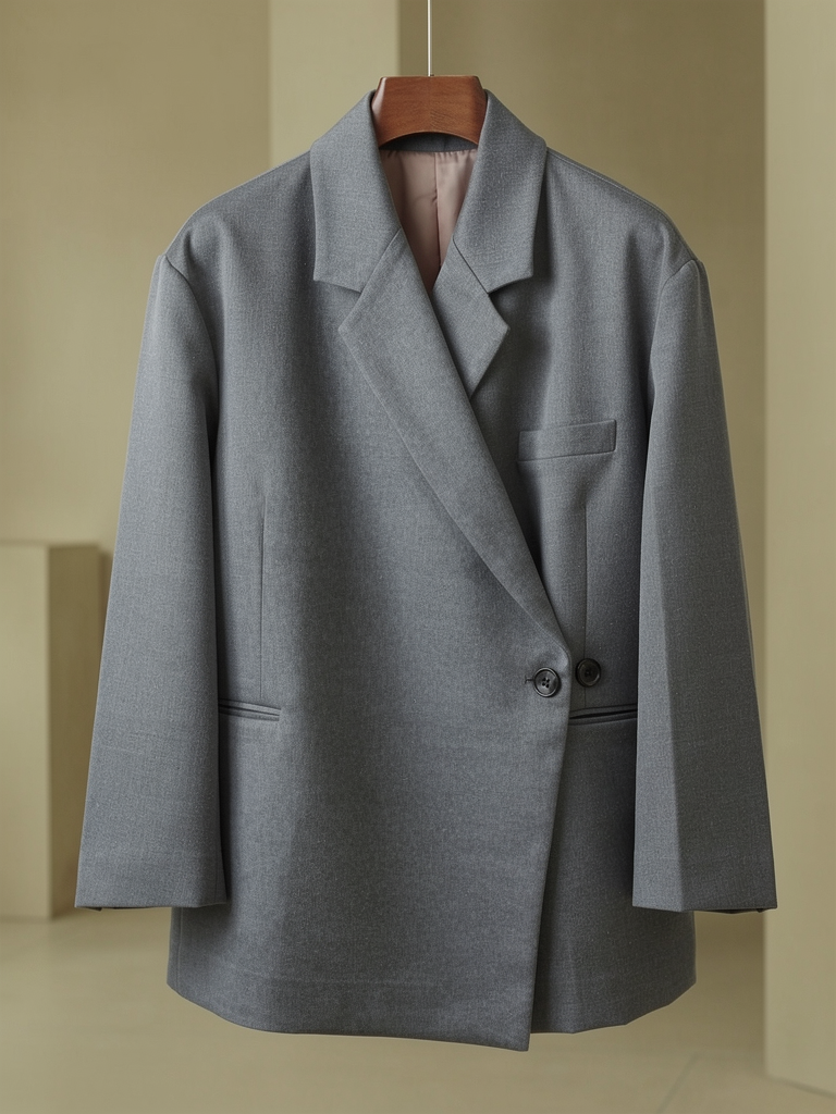 Aubrey - Oversized Wool-Blend Wrap Blazer