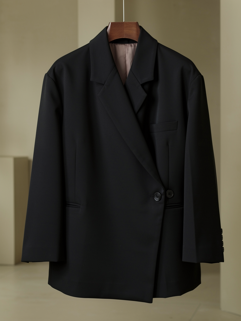 Aubrey - Oversized Wool-Blend Wrap Blazer
