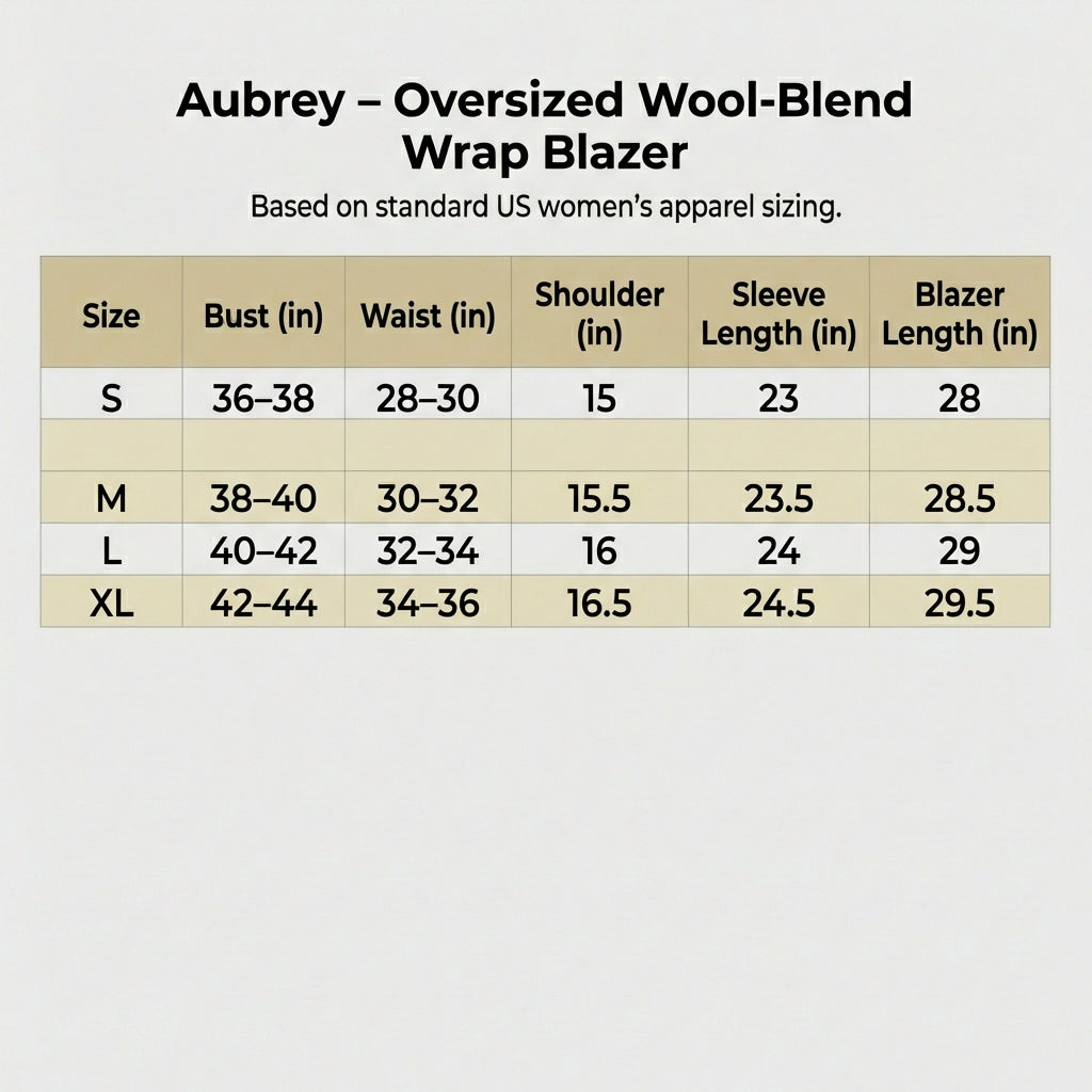 Aubrey - Oversized Wool-Blend Wrap Blazer