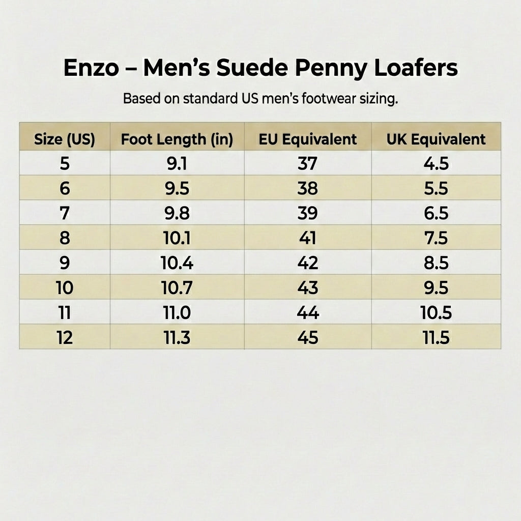Enzo - Men’s Suede Penny Loafers