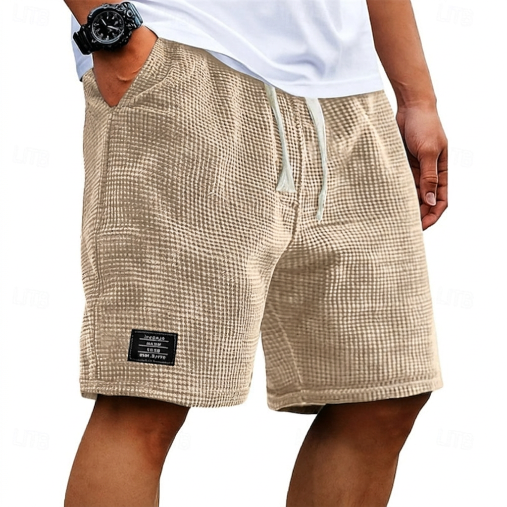 Casual Waffle Summer Shorts - Breathable Lightweight Lounge Shorts