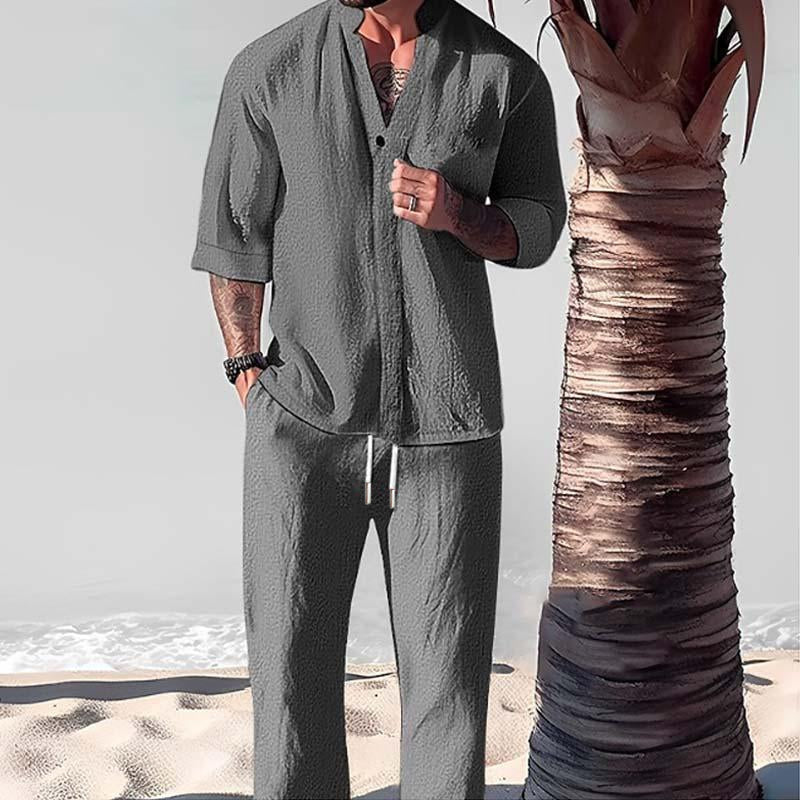 Men’s Cotton Linen Two-Piece Set