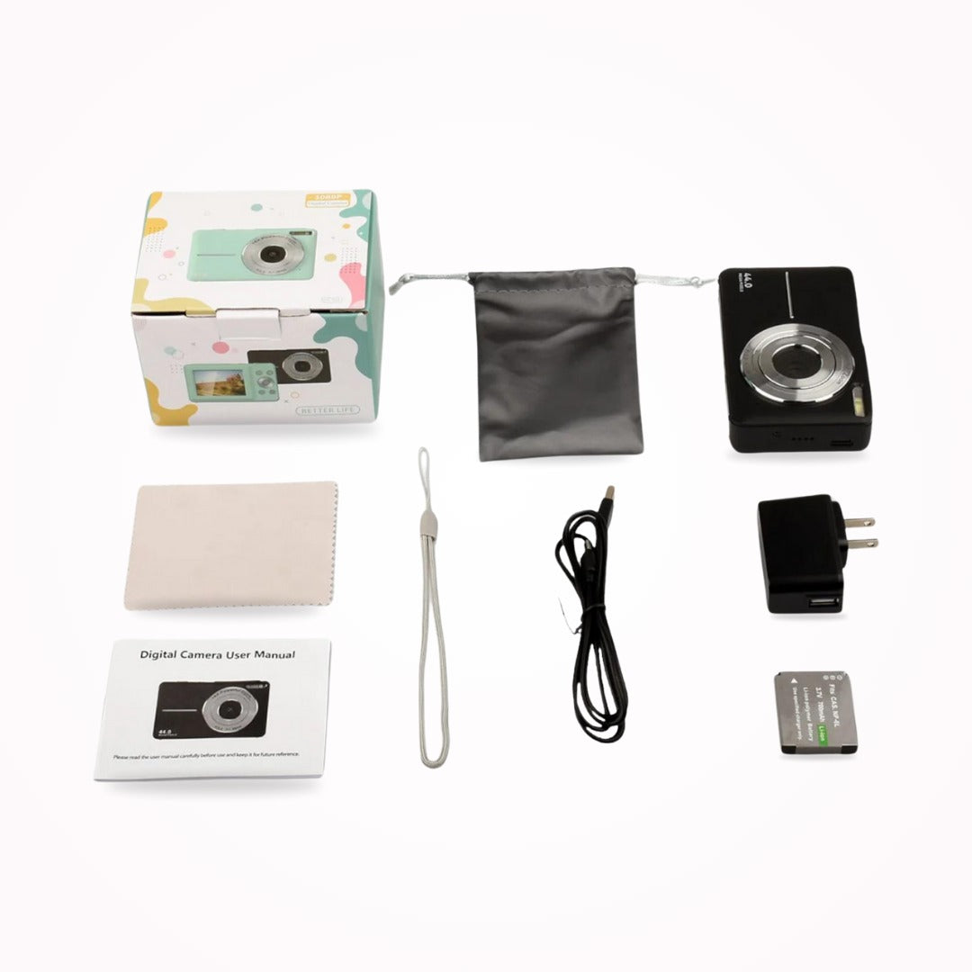 Compact Retro Digital Camera - 1080p Vintage Travel Photo Cam