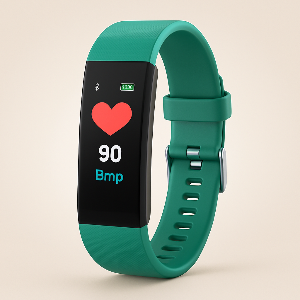 Senior Fitness Tracker Watch - Heart Rate Blood Pressure LED Band