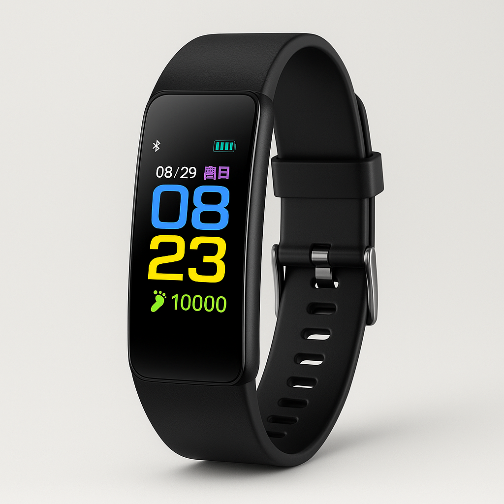 Senior Fitness Tracker Watch - Heart Rate Blood Pressure LED Band